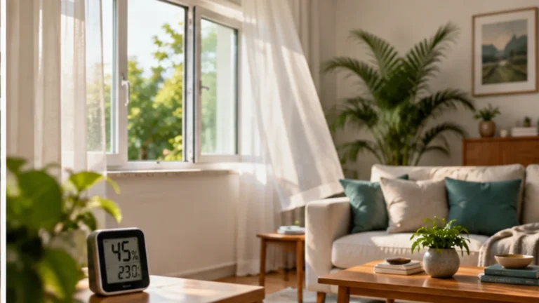 Sala ventilada e iluminada com higrômetro para controle da umidade
